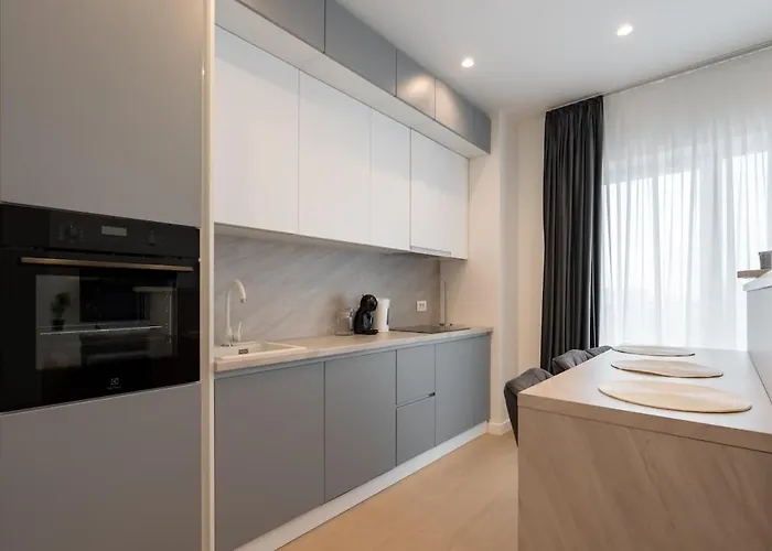 Cristella King Bed Entire Apartment, Private Parking, Near Promenada Bussiness Center Апартаменты Бухарест